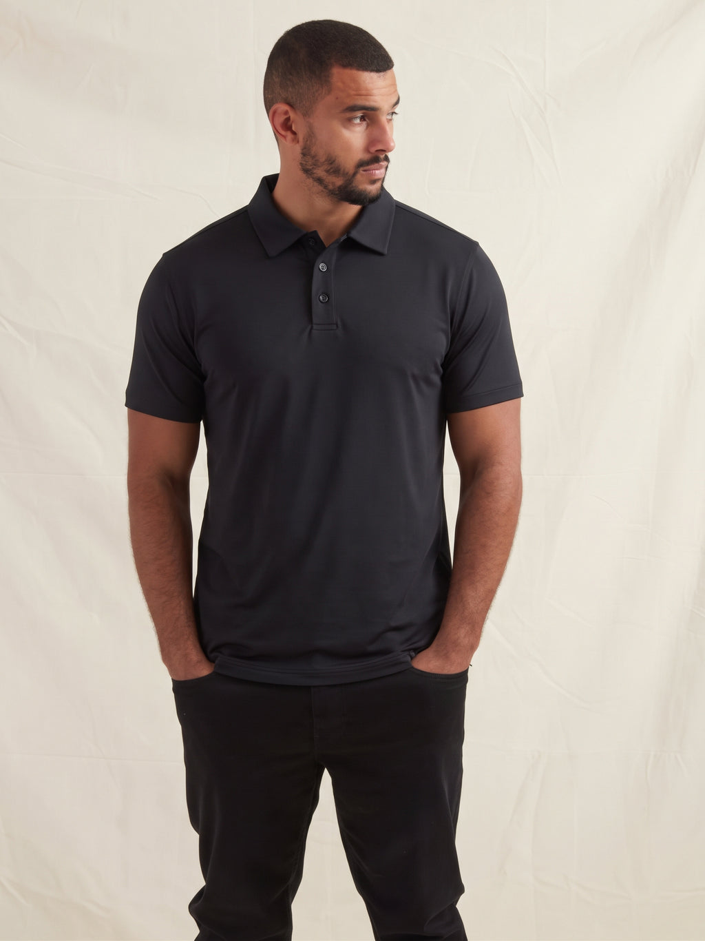 Tall Black Polo Shirt