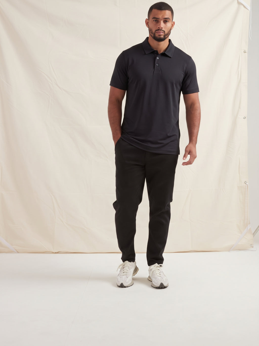Tall Black Polo Shirt
