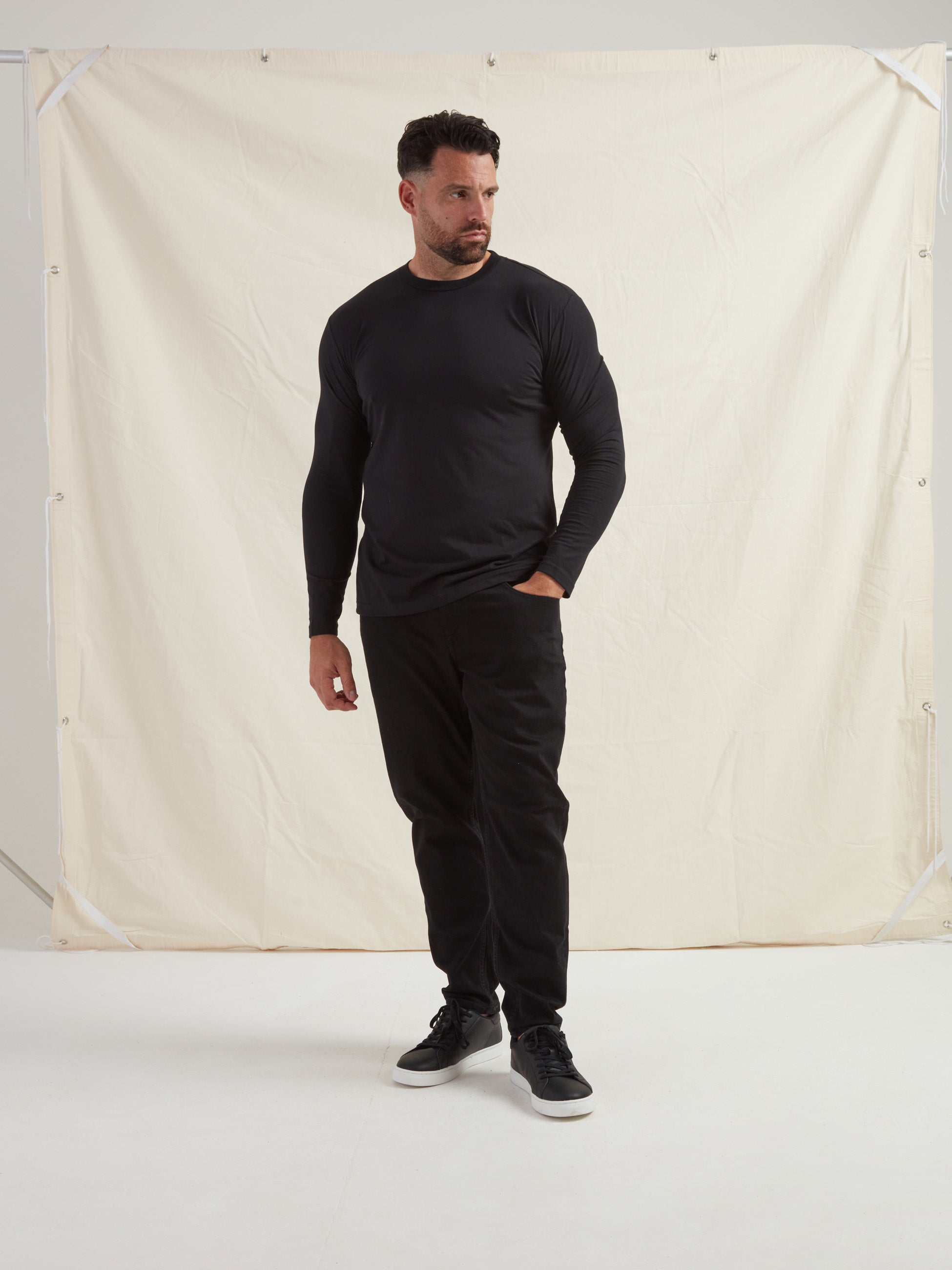 Load image into Gallery viewer, Black Long Sleeve T-Shirt
