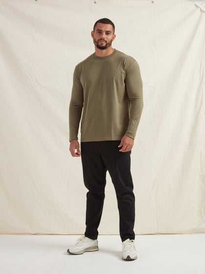 Khaki Long Sleeve T-Shirt