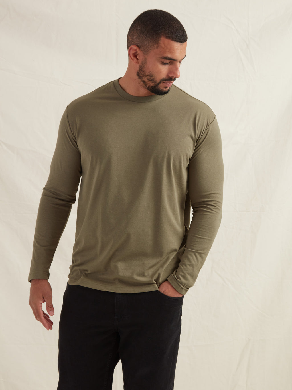 Khaki Long Sleeve T-Shirt