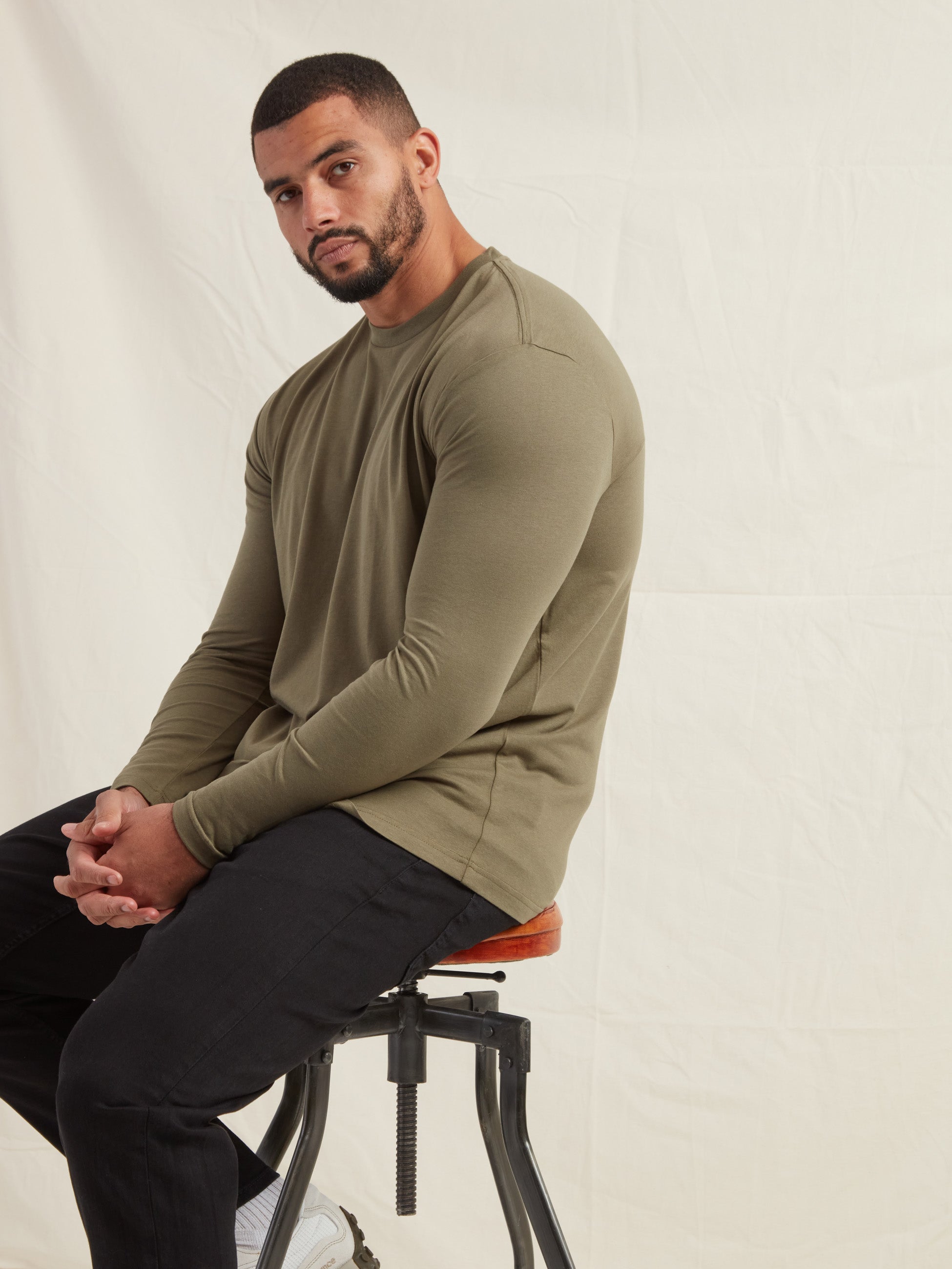 Load image into Gallery viewer, Khaki Long Sleeve T-Shirt
