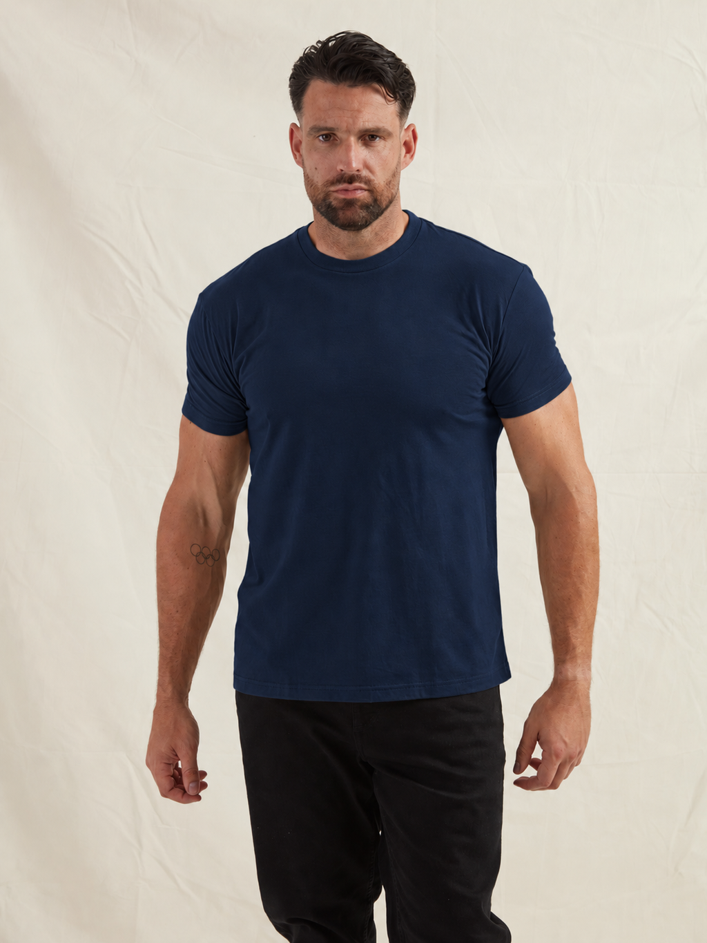 Deep Blue Crew Neck T-Shirt