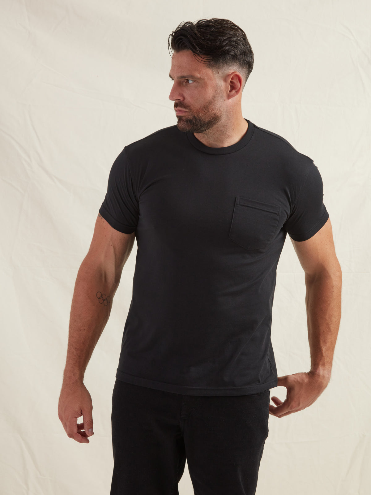 All Black Pocket Crew 3-Pack