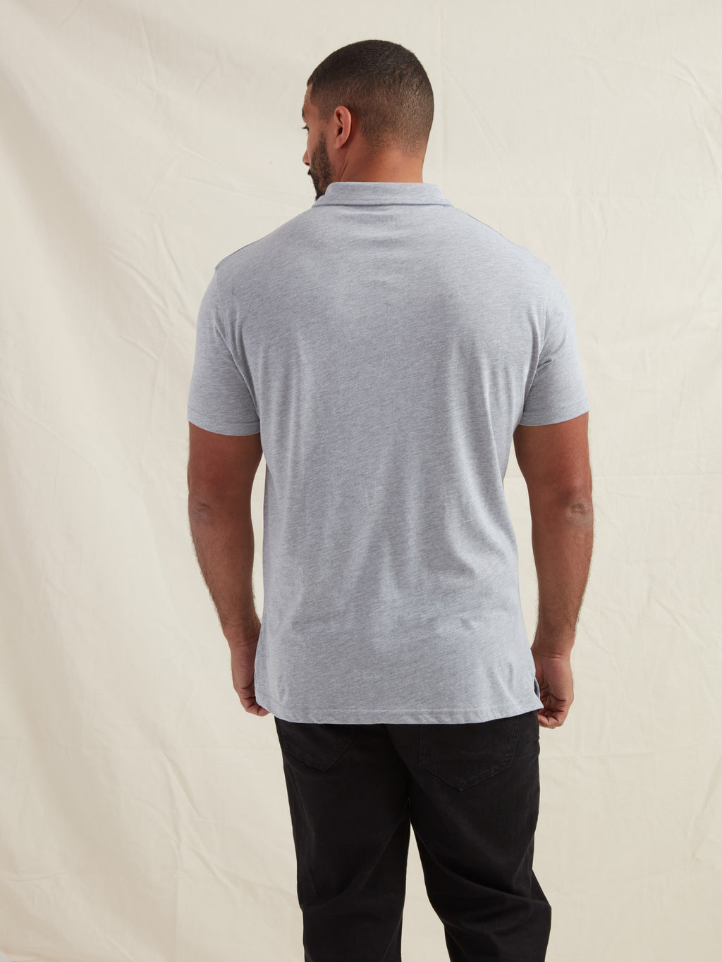 Tall Heather Grey Polo Shirt