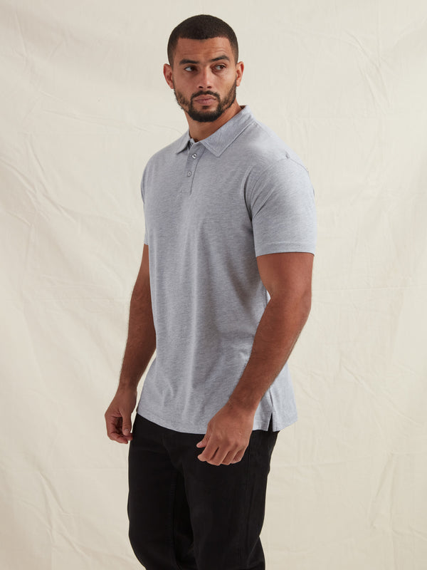 Tall Heather Grey Polo Shirt