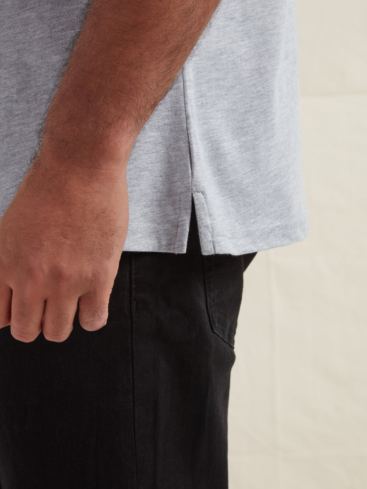 Tall Heather Grey Polo Shirt