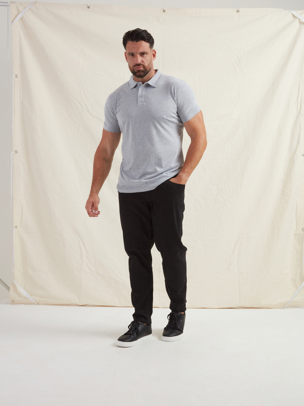 Heather Grey Polo Shirt