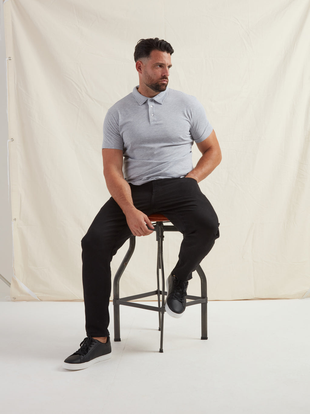 Heather Grey Polo Shirt