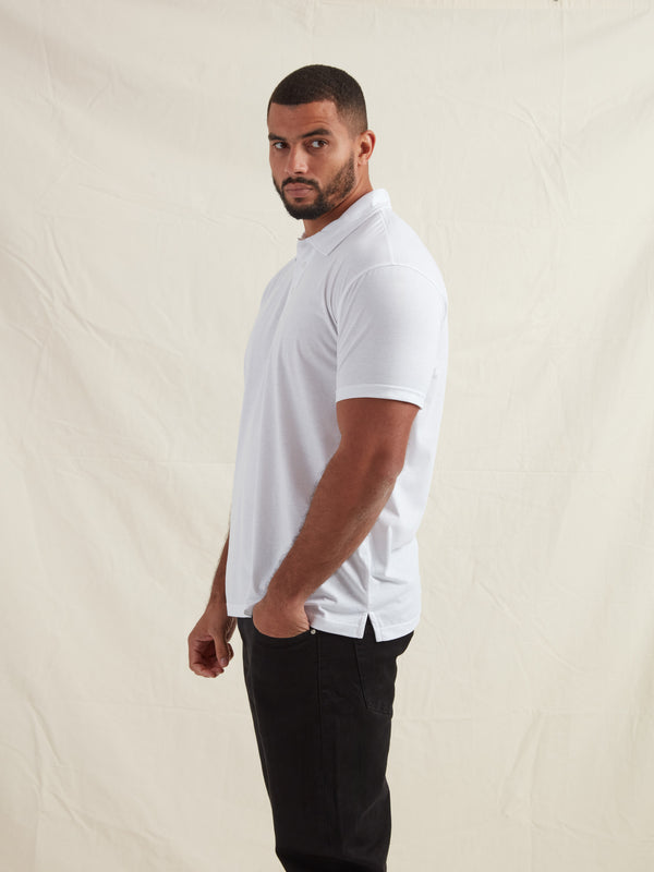 Tall White Polo Shirt