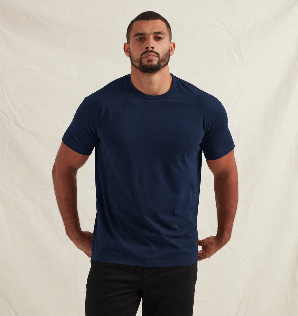 Tall Deep Blue Crew Neck T-Shirt
