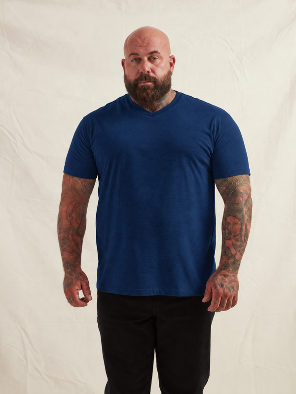 Deep Blue V-Neck T-Shirt