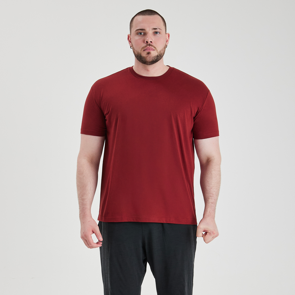 Burgundy Crew Neck T-Shirt