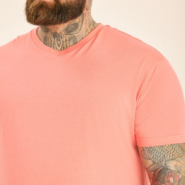 Peach V-Neck T-Shirt
