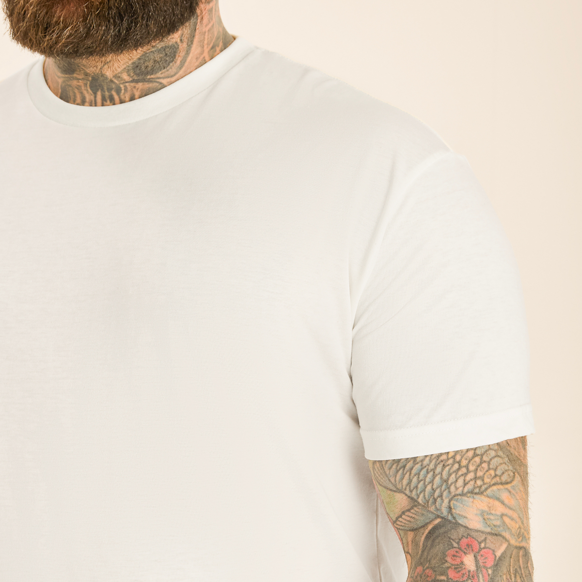 Tall Marshmallow Crew Neck T-Shirt