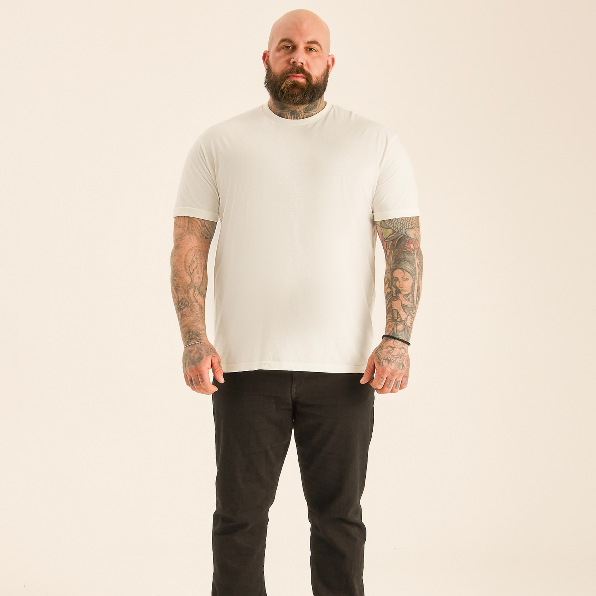 Tall Marshmallow Crew Neck T-Shirt