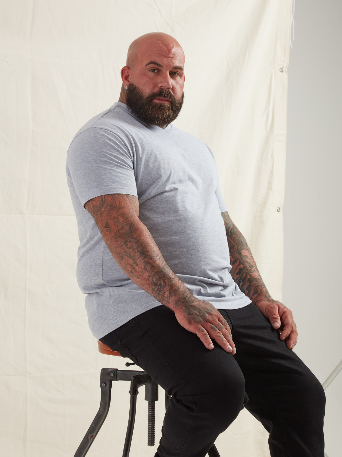 Heather Grey V-Neck T-Shirt