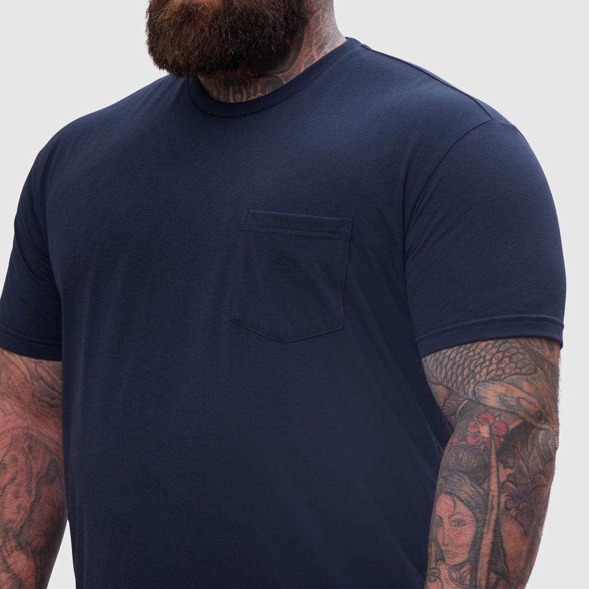 Navy Pocket Crew Neck T-Shirt