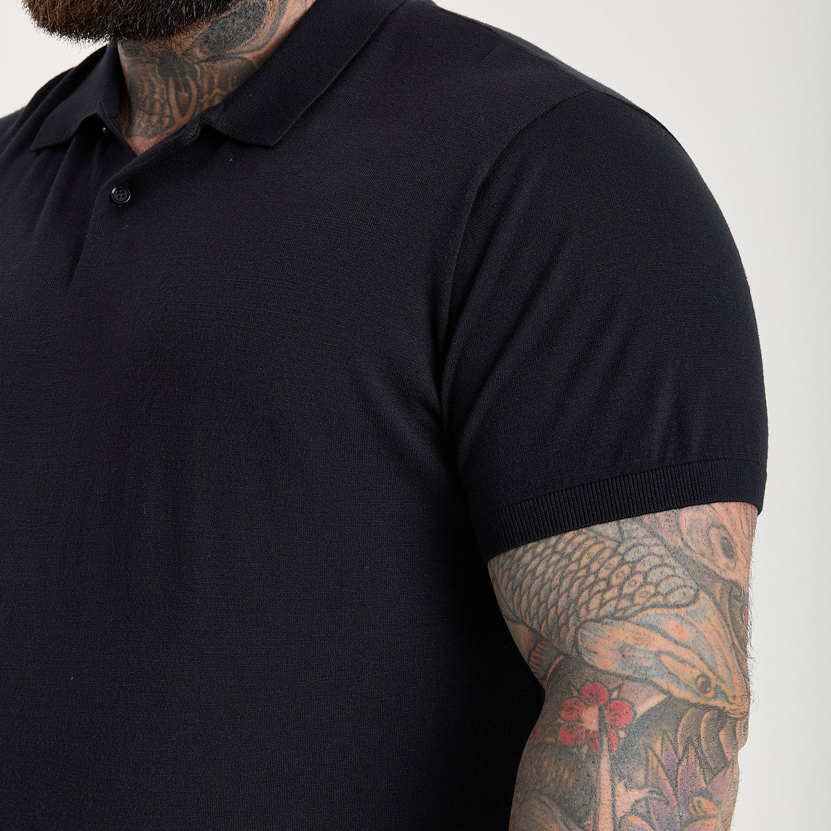 Black Dress Short Sleeve Polo Shirt