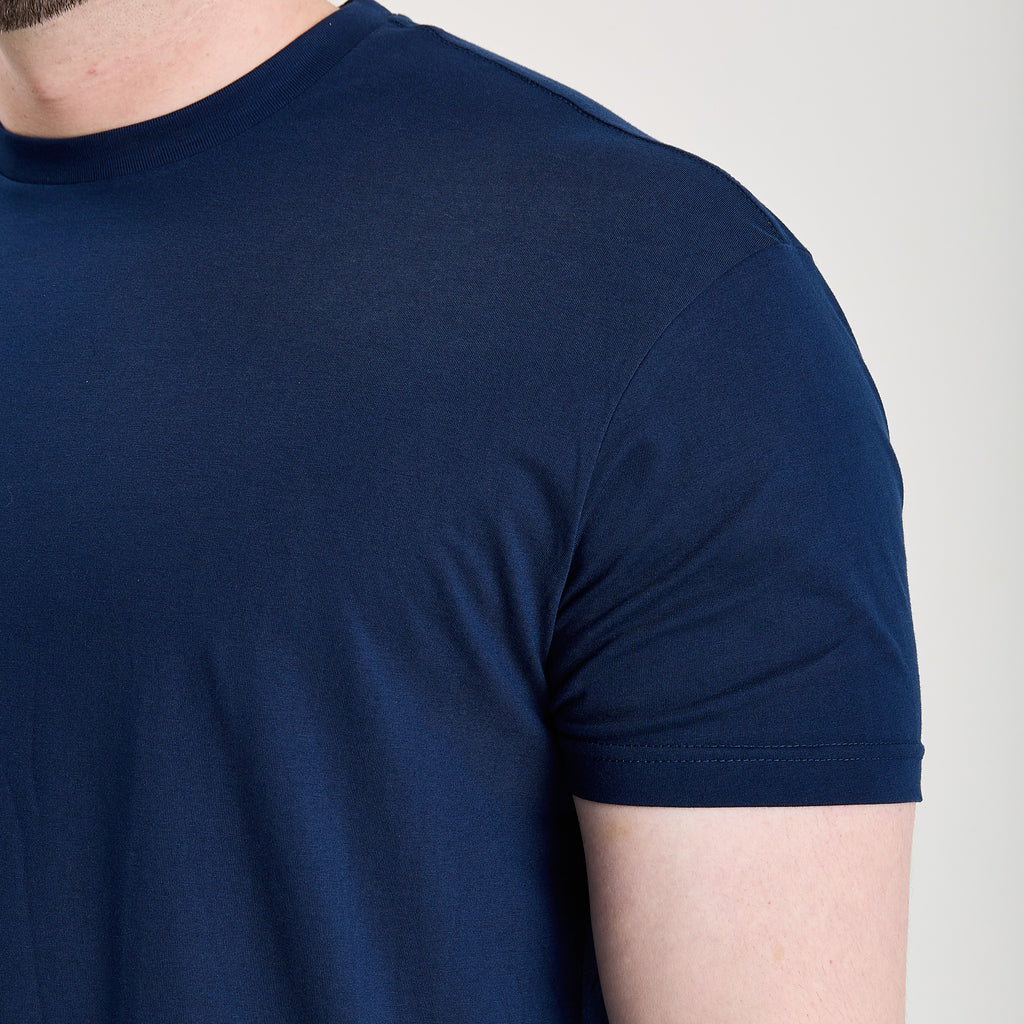 Deep Blue Crew Neck T-Shirt
