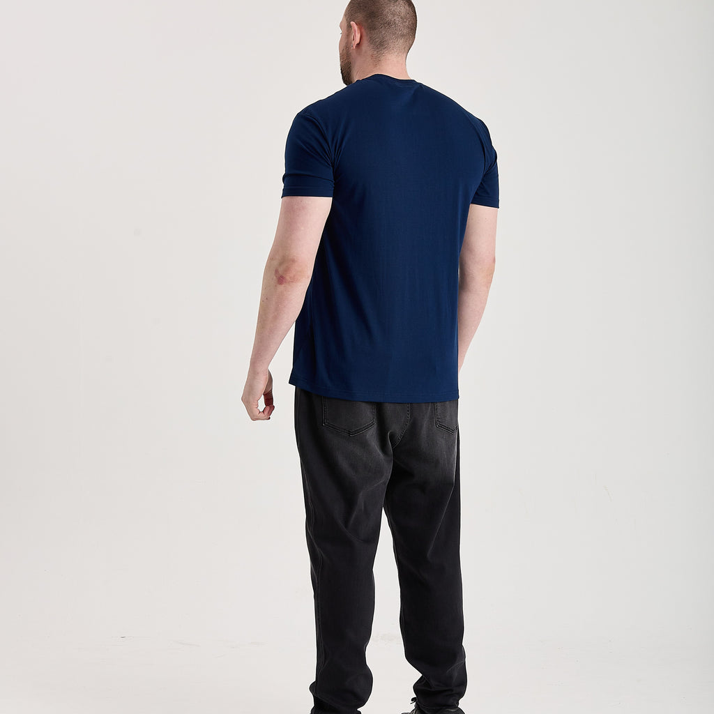 Deep Blue Crew Neck T-Shirt
