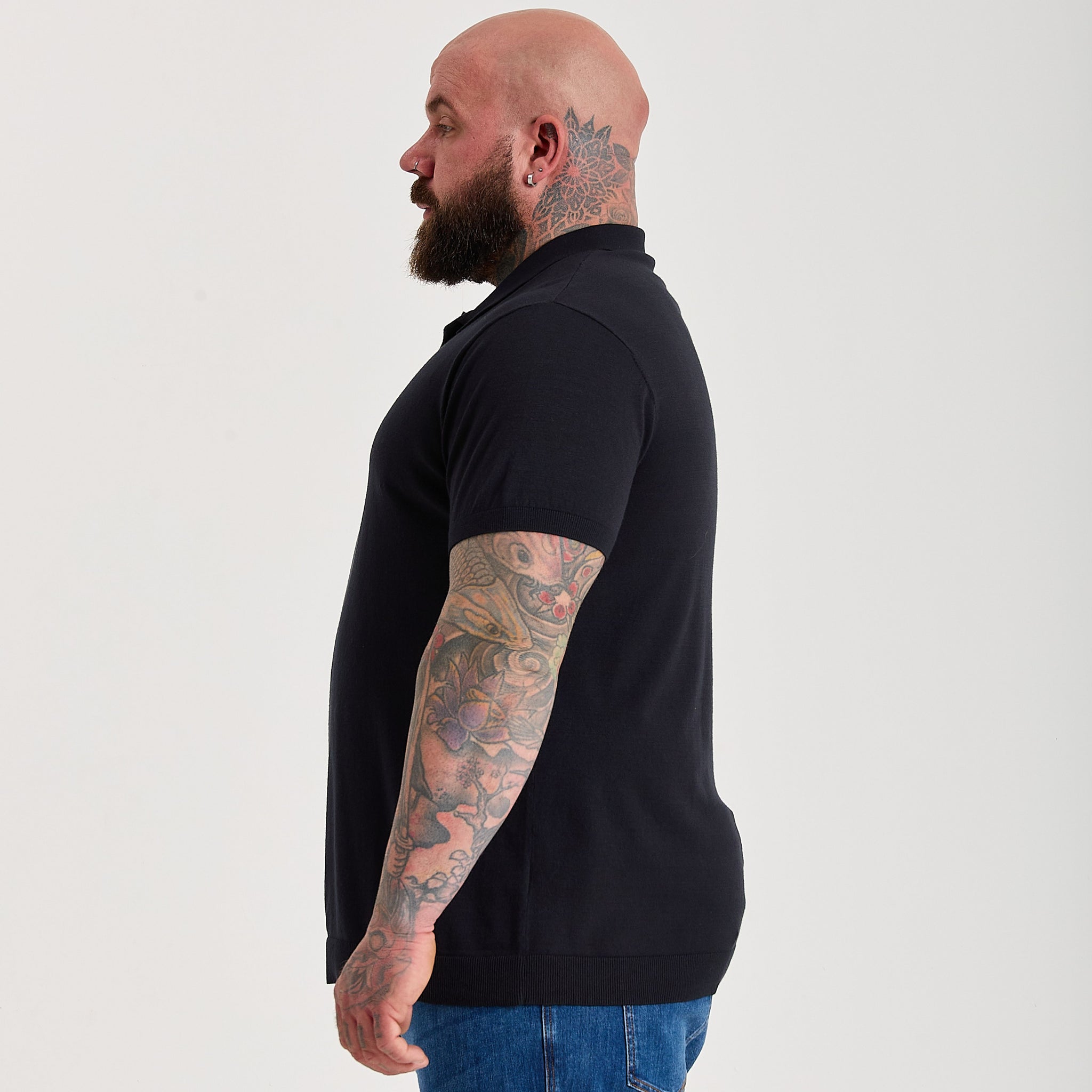 Load image into Gallery viewer, All Black Dress Polo Short Sleeve 3-Pack
