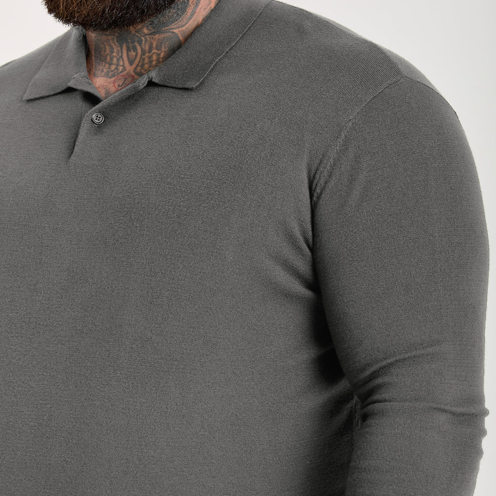 Carbon Dress Long Sleeve Polo Shirt