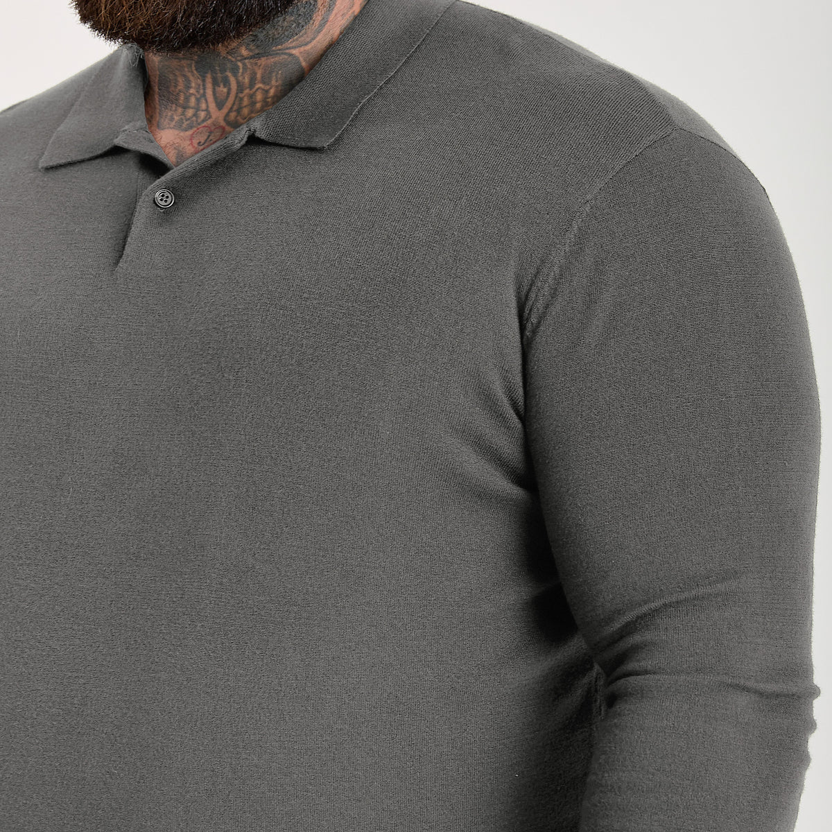 Carbon Dress Long Sleeve Polo Shirt