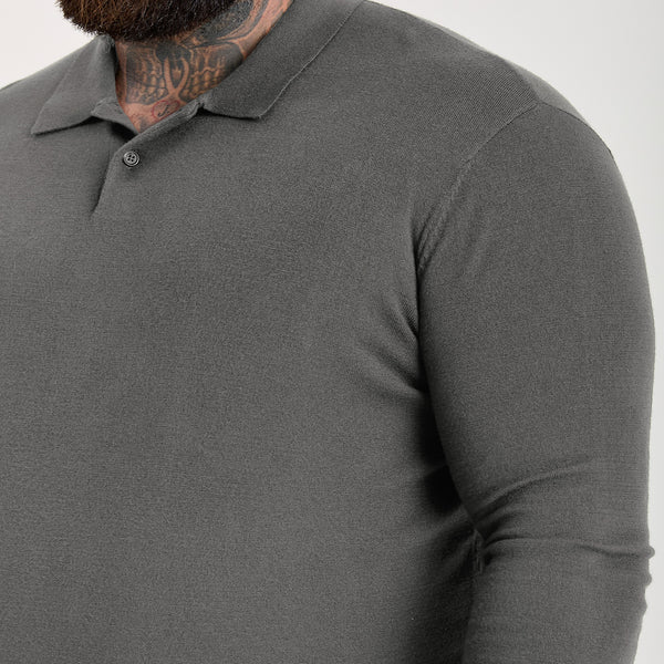 Carbon Dress Long Sleeve Polo Shirt