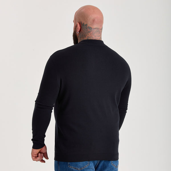 Black Dress Long Sleeve Polo Shirt