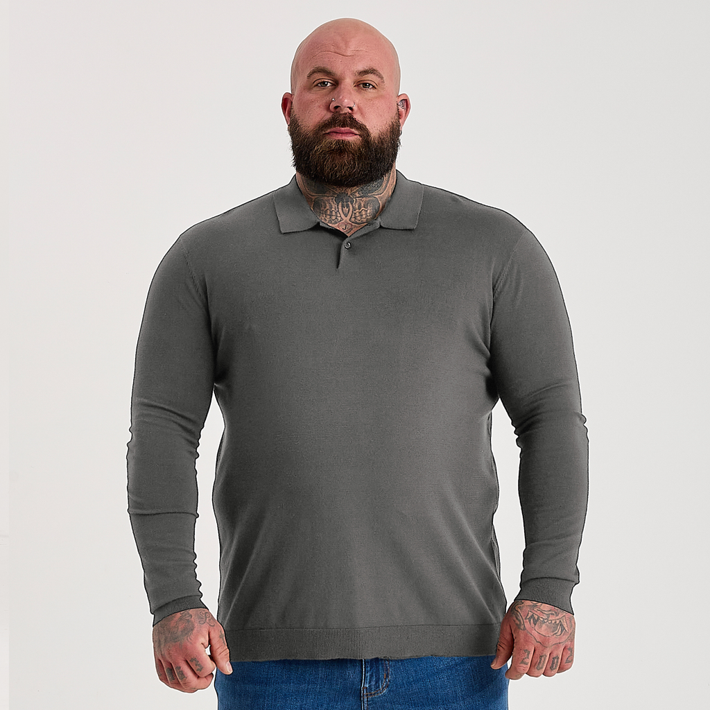 Carbon Dress Long Sleeve Polo Shirt