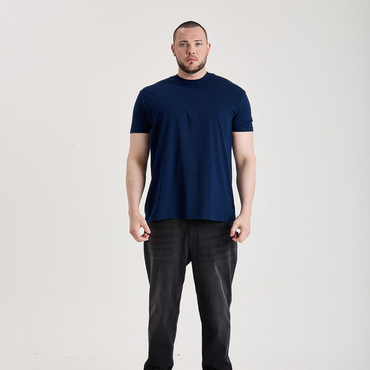 Deep Blue Crew Neck T-Shirt