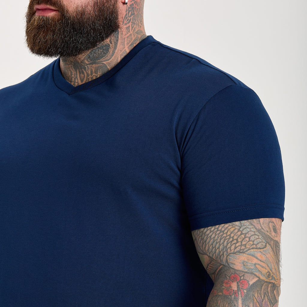 Deep Blue V-Neck T-Shirt