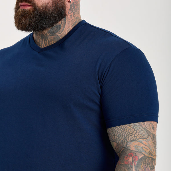 Deep Blue V-Neck T-Shirt