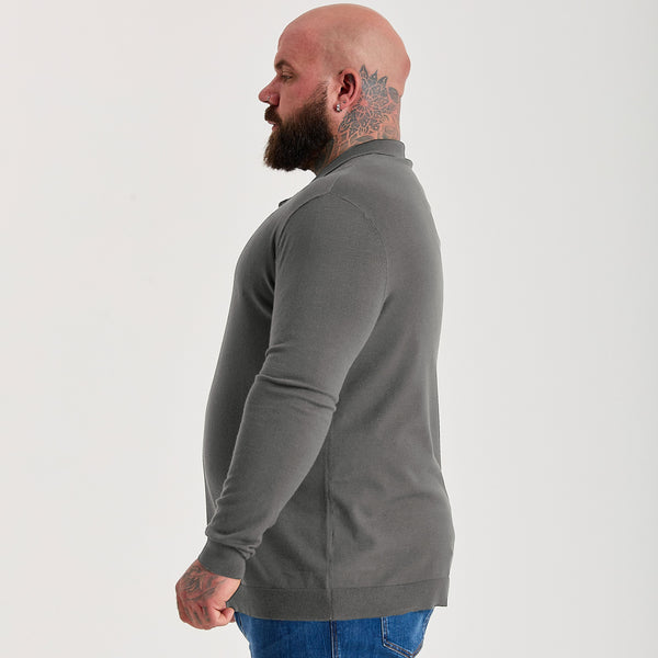 Carbon Dress Long Sleeve Polo Shirt