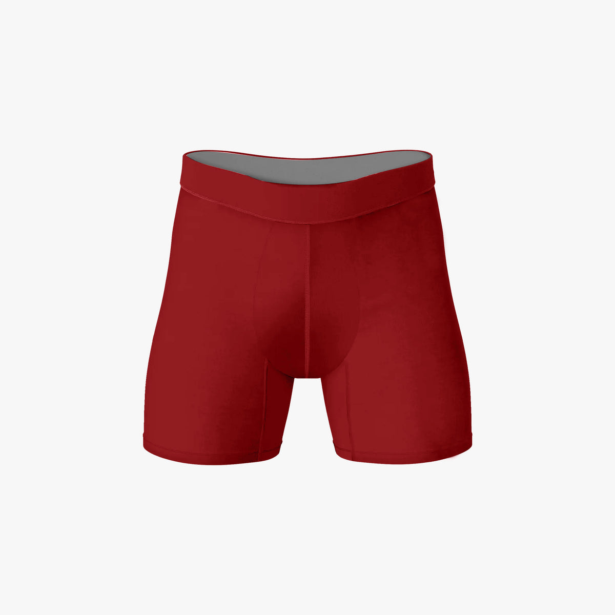 Burgundy Anti-Chafe Bamboo Boxer Briefs