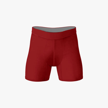 Burgundy Anti-Chafe Bamboo Boxer Briefs