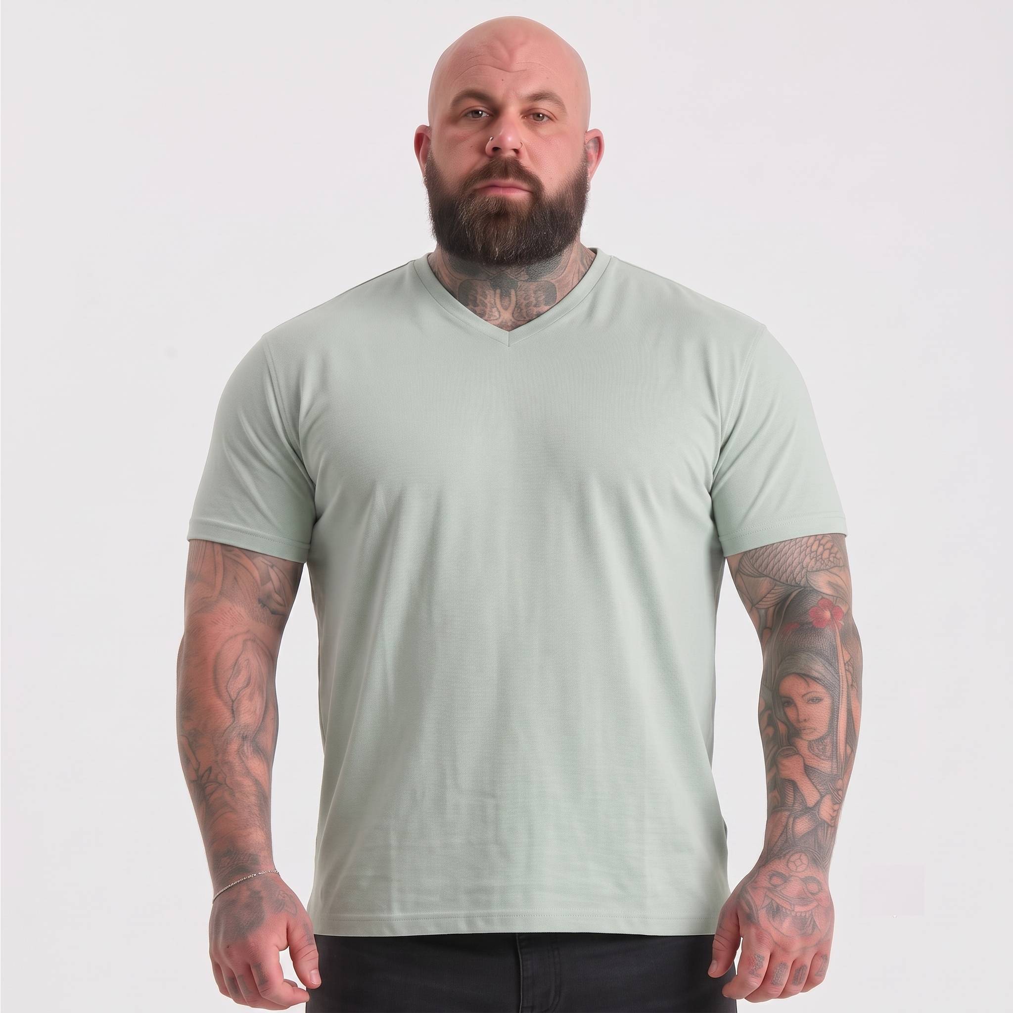Load image into Gallery viewer, Iceberg Green V-Neck T-Shirt
