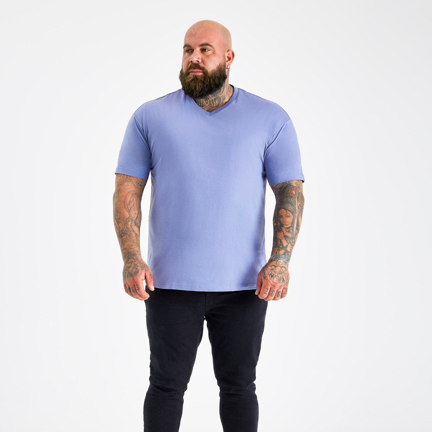 Load image into Gallery viewer, Steel Blue V-Neck
