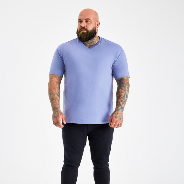 Steel Blue V-Neck – Built Different