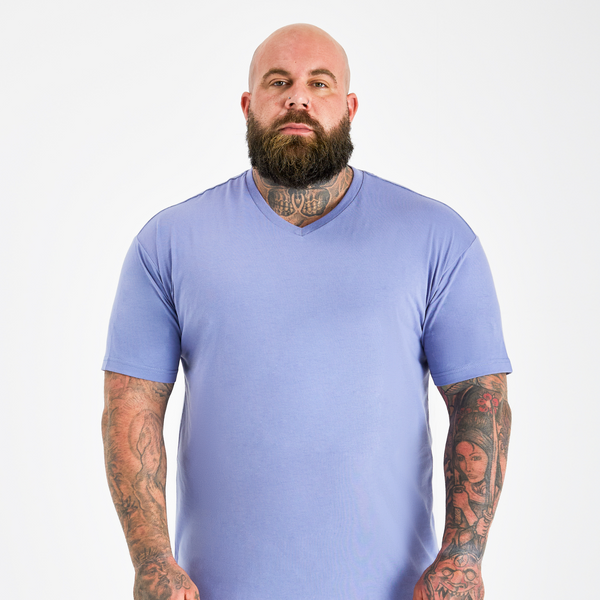 Steel Blue V-Neck T-Shirt
