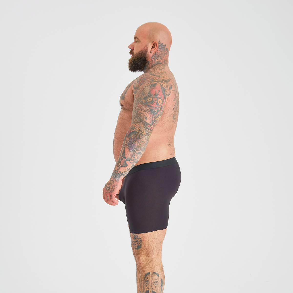 All Black Anti-Chafe Bamboo Boxer Briefs 3-Pack