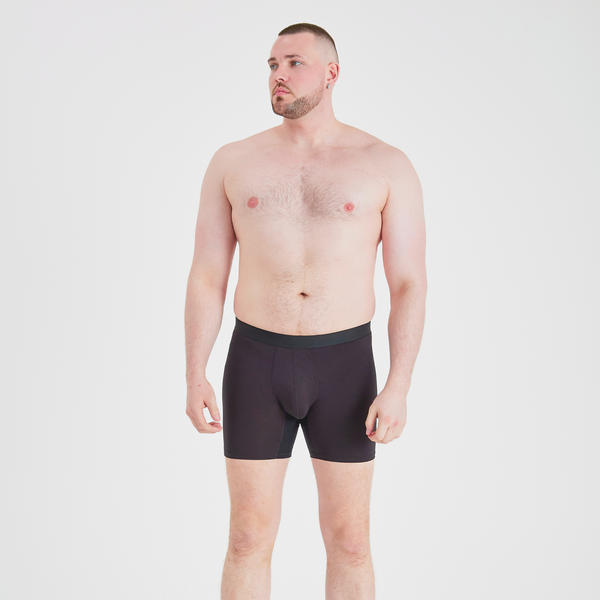 Black Anti-Chafe Bamboo Boxer Briefs 3-Pack