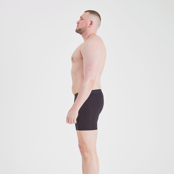 Black Anti-Chafe Bamboo Boxer Briefs